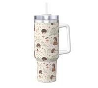 YWSOTRE Hérisson des prés,Bouteille d'eau en acier inoxydable avec poignée Ice Bully Cup 40 oz