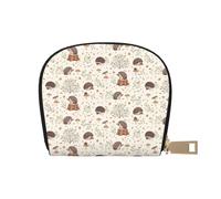 YWSOTRE Hérisson des prés, Sac à Cartes en Cuir PU, Portefeuille Porte-Cartes de crédit, étui à Cartes