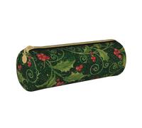 YWSOTRE Houx, Trousse à Crayons Étui à Stylo cylindrique Sac à Crayons en Cuir Portable avec Sac à cosmétiques à Fermeture éclair