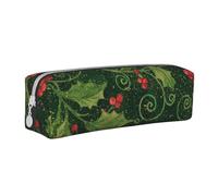 YWSOTRE Houx, Trousse à Crayons, étui à stylos, Sac à Crayons en Cuir Portable avec Pochette à cosmétiques à Fermeture éclair