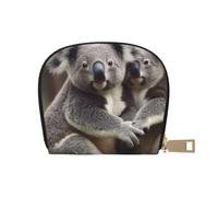 YWSOTRE Impression Mignonne d’Ours de Koala, Sac à Cartes en Cuir PU, Portefeuille Porte-Cartes de crédit, étui à Cartes