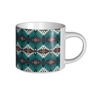 YWSOTRE Indien du Sud-Ouest américain Aztèque Navajo,Tasse en céramique grande capacité, tasse à thé, tasse à café 450 ml