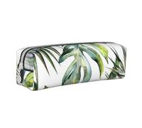 YWSOTRE Jardin Tropical, Trousse à Crayons, étui à stylos, Sac à Crayons en Cuir Portable avec Pochette à cosmétiques à Fermeture éclair