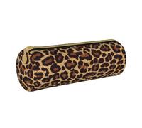 YWSOTRE Léopard guépard Cool, Trousse à Crayons Étui à Stylo cylindrique Sac à Crayons en Cuir Portable avec Sac à cosmétiques à Fermeture éclair