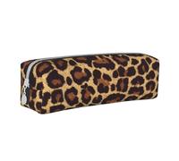 YWSOTRE Léopard guépard Cool, Trousse à Crayons, étui à stylos, Sac à Crayons en Cuir Portable avec Pochette à cosmétiques à Fermeture éclair