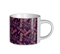 YWSOTRE Libellule violette,Tasse en céramique grande capacité, tasse à thé, tasse à café 450 ml