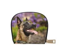 YWSOTRE Malinois Belge Animaux Chiens Malinois Belge, Sac à Cartes en Cuir PU, Portefeuille Porte-Cartes de crédit, étui à Cartes