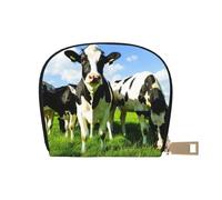YWSOTRE Manger des Vaches dans Les pâturages d'été, Sac à Cartes en Cuir PU, Portefeuille Porte-Cartes de crédit, étui à Cartes