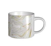 YWSOTRE Marbre Blanc,Tasse en céramique grande capacité, tasse à thé, tasse à café 450 ml