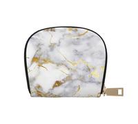YWSOTRE Marbre doré Italien, Sac à Cartes en Cuir PU, Portefeuille Porte-Cartes de crédit, étui à Cartes