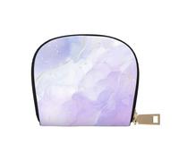 YWSOTRE Marbre Violet Pastel Liquide, Sac à Cartes en Cuir PU, Portefeuille Porte-Cartes de crédit, étui à Cartes