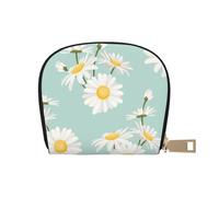 YWSOTRE Marguerite Fleur Luxuriante Floral, Sac à Cartes en Cuir PU, Portefeuille Porte-Cartes de crédit, étui à Cartes