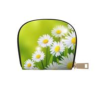 YWSOTRE Marguerites Fleurs Florales, Sac à Cartes en Cuir PU, Portefeuille Porte-Cartes de crédit, étui à Cartes