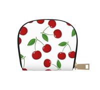 YWSOTRE Modèle de Cerise Douce, Sac à Cartes en Cuir PU, Portefeuille Porte-Cartes de crédit, étui à Cartes