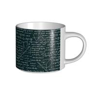 YWSOTRE Modèle de formules mathématiques manuscrites,Tasse en céramique grande capacité, tasse à thé, tasse à café 450 ml