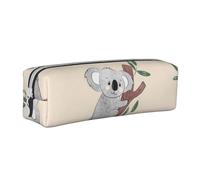 YWSOTRE Modèle Mignon d'ours Koala de Dessin animé, Trousse à Crayons, étui à stylos, Sac à Crayons en Cuir Portable avec Pochette à cosmétiques à Fermeture éclair