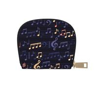 YWSOTRE Motif Musical sans Couture, Sac à Cartes en Cuir PU, Portefeuille Porte-Cartes de crédit, étui à Cartes
