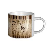 YWSOTRE Notes de musique pour piano,Tasse en céramique grande capacité, tasse à thé, tasse à café 450 ml