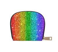 YWSOTRE on dirait Un Arc-en-Ciel avec des Paillettes, Sac à Cartes en Cuir PU, Portefeuille Porte-Cartes de crédit, étui à Cartes