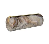 YWSOTRE Onyx Stone Imprimé Bleu Pâle, Trousse à Crayons Étui à Stylo cylindrique Sac à Crayons en Cuir Portable avec Sac à cosmétiques à Fermeture éclair