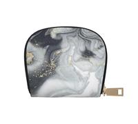 YWSOTRE Pastel Splash Abstrait en marbre Gris, Sac à Cartes en Cuir PU, Portefeuille Porte-Cartes de crédit, étui à Cartes