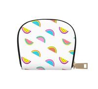 YWSOTRE Pastèque colorée drôle, Sac à Cartes en Cuir PU, Portefeuille Porte-Cartes de crédit, étui à Cartes