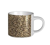 YWSOTRE Peau de léopard Guépard Jaguar,Tasse en céramique grande capacité, tasse à thé, tasse à café 450 ml
