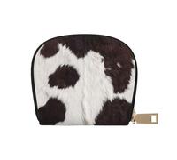 YWSOTRE Peau De Vache Abstrait Afrique Animal Noir, Sac à Cartes en Cuir PU, Portefeuille Porte-Cartes de crédit, étui à Cartes