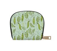 YWSOTRE Pois Verts Laissent Bleu, Sac à Cartes en Cuir PU, Portefeuille Porte-Cartes de crédit, étui à Cartes