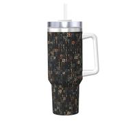 YWSOTRE Programmeur de code informatique,Bouteille d'eau en acier inoxydable avec poignée Ice Bully Cup 40 oz