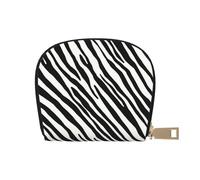 YWSOTRE Rayure Zèbre Naturel, Sac à Cartes en Cuir PU, Portefeuille Porte-Cartes de crédit, étui à Cartes