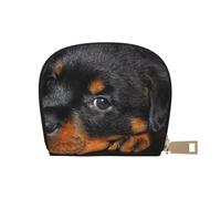 YWSOTRE Rottweiler Puppy Animaux Petits Chiens Rottweiler, Sac à Cartes en Cuir PU, Portefeuille Porte-Cartes de crédit, étui à Cartes