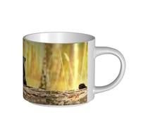 YWSOTRE Schnauzer nain Animaux de compagnie Chiens noirs,Tasse en céramique grande capacité, tasse à thé, tasse à café 450 ml