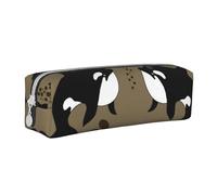 YWSOTRE Sea Life Baleine Drôle Gros Poisson Animal, Trousse à Crayons, étui à stylos, Sac à Crayons en Cuir Portable avec Pochette à cosmétiques à Fermeture éclair