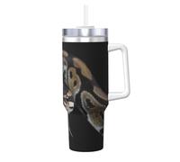 YWSOTRE Serpent python,Bouteille d'eau en acier inoxydable avec poignée Ice Bully Cup 40 oz