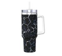 YWSOTRE Symboles de chimie chimique,Bouteille d'eau en acier inoxydable avec poignée Ice Bully Cup 40 oz