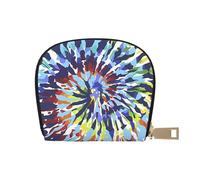 YWSOTRE Teinture Trippy Tye, Sac à Cartes en Cuir PU, Portefeuille Porte-Cartes de crédit, étui à Cartes