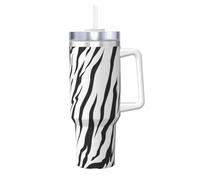 YWSOTRE Texture du tigre du Bengale,Bouteille d'eau en acier inoxydable avec poignée Ice Bully Cup 40 oz