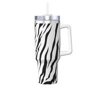 YWSOTRE Texture imprimée du tigre du Bengale,Bouteille d'eau en acier inoxydable avec poignée Ice Bully Cup 40 oz