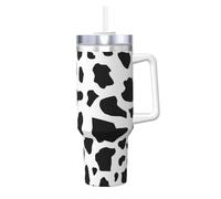 YWSOTRE Vache (petits caractères),Bouteille d'eau en acier inoxydable avec poignée Ice Bully Cup 40 oz