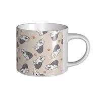 YWSOTRE vieux chien de berger anglais,Tasse en céramique grande capacité, tasse à thé, tasse à café 450 ml