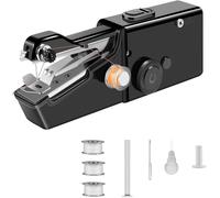 YwuLy Machine à coudre manuelle, portable, mini machine à coudre électrique, sans fil, avec accessoires de couture pour débutants, couture rapide, pour vêtements, tissus, cutains, voyages à domicile