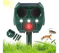 YwuLy Répulsif à ultrasons pour chat - Pour le jardin - Répulsif solaire à ultrasons - Étanche - Avec détecteur de mouvement PIR - Efficace contre les chats, les chiens, les renards, les oiseaux, les