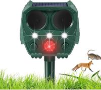 YwuLy Répulsif à ultrasons pour chat - Pour le jardin - Répulsif solaire à ultrasons - Étanche - Avec détecteur de mouvement PIR - Efficace contre les chats, les chiens, les renards, les oiseaux, les