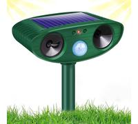 Ywuly Répulsif pour chats de jardin, répulsif solaire à ultrasons pour animaux, étanche, avec détecteur de mouvement IPX4 et PIR, pour jardin, efficace contre les chats, les chiens, les martres