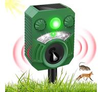 YwuLy Répulsif solaire à ultrasons pour chat | Étanche avec capteur de mouvement IP65 et PIR et lumière clignotante, efficace contre les chats, chiens, renards, oiseaux