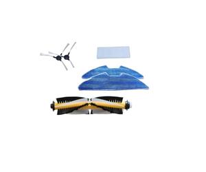 YWXCBNCI 2 brosses latérales, 1 brosse à rouleau, 2 chiffons de nettoyage et 1 filtre HEPA compatibles avec l'aspirateur robot FAGOR FG2120 BL506W.