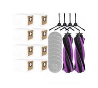 YWXCBNCI Lot de 22 sacs à poussière, brosse principale et lingette de rechange for le nettoyage latéral, compatibles avec l'aspirateur robot JONR P20 PRO