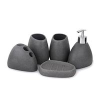 YWXG Set d'accessoires de Salle de Bain 5 pièces Simplicité Moderne Accessoires de Salle de Bain Distributeur de Savon Porte-brosses à Dents Support de Savon Tasse de rinçage Ensemble
