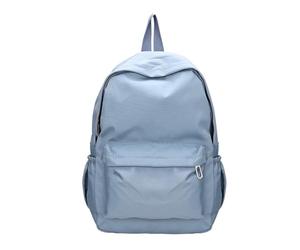 YXADGML Cartable Garcon Primaire Sac à dos unisexe solide for étudiants, sac à dos d'école décontracté de grande capacité for femmes, sac à dos de voyage multifonction classique en Nylon(Blue)